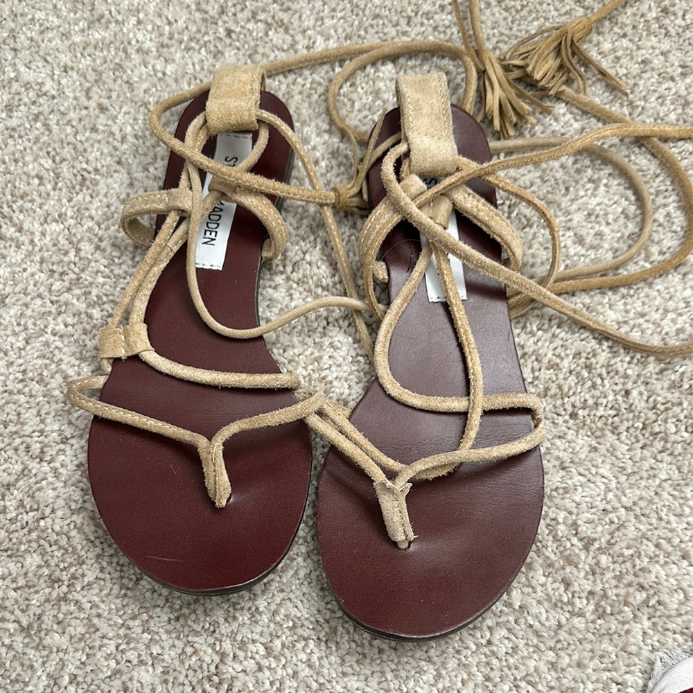 Steve Madden Beige Strappy Sandals bundle of 3